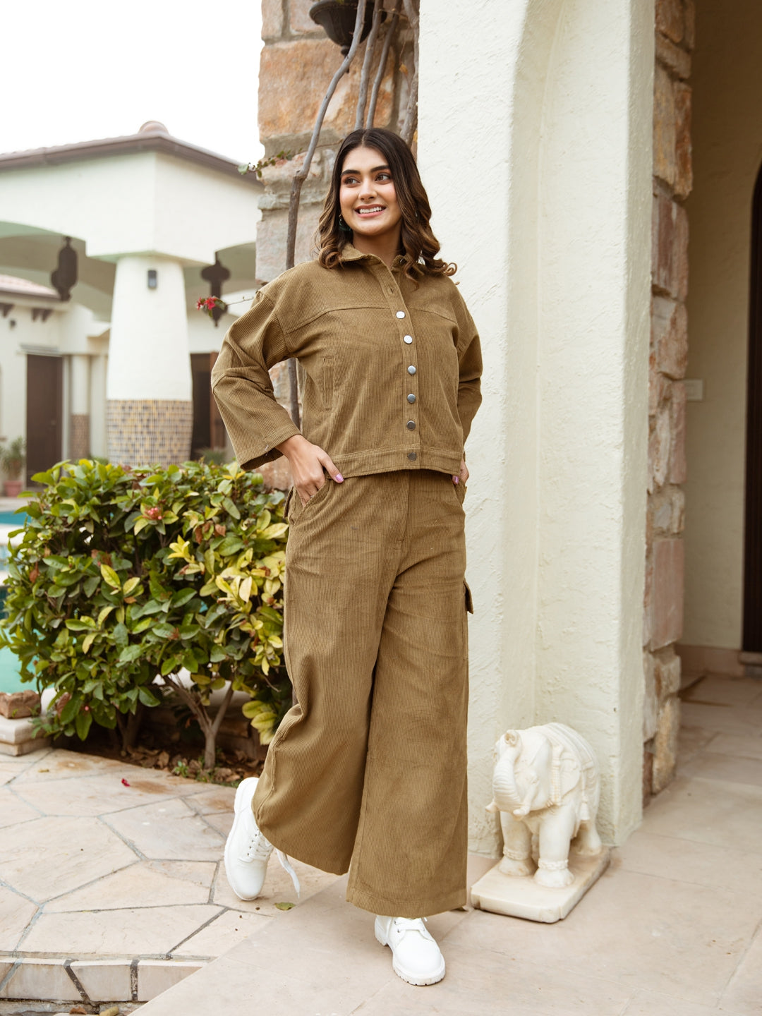 Teddy Brown Corduroy Co-ord set