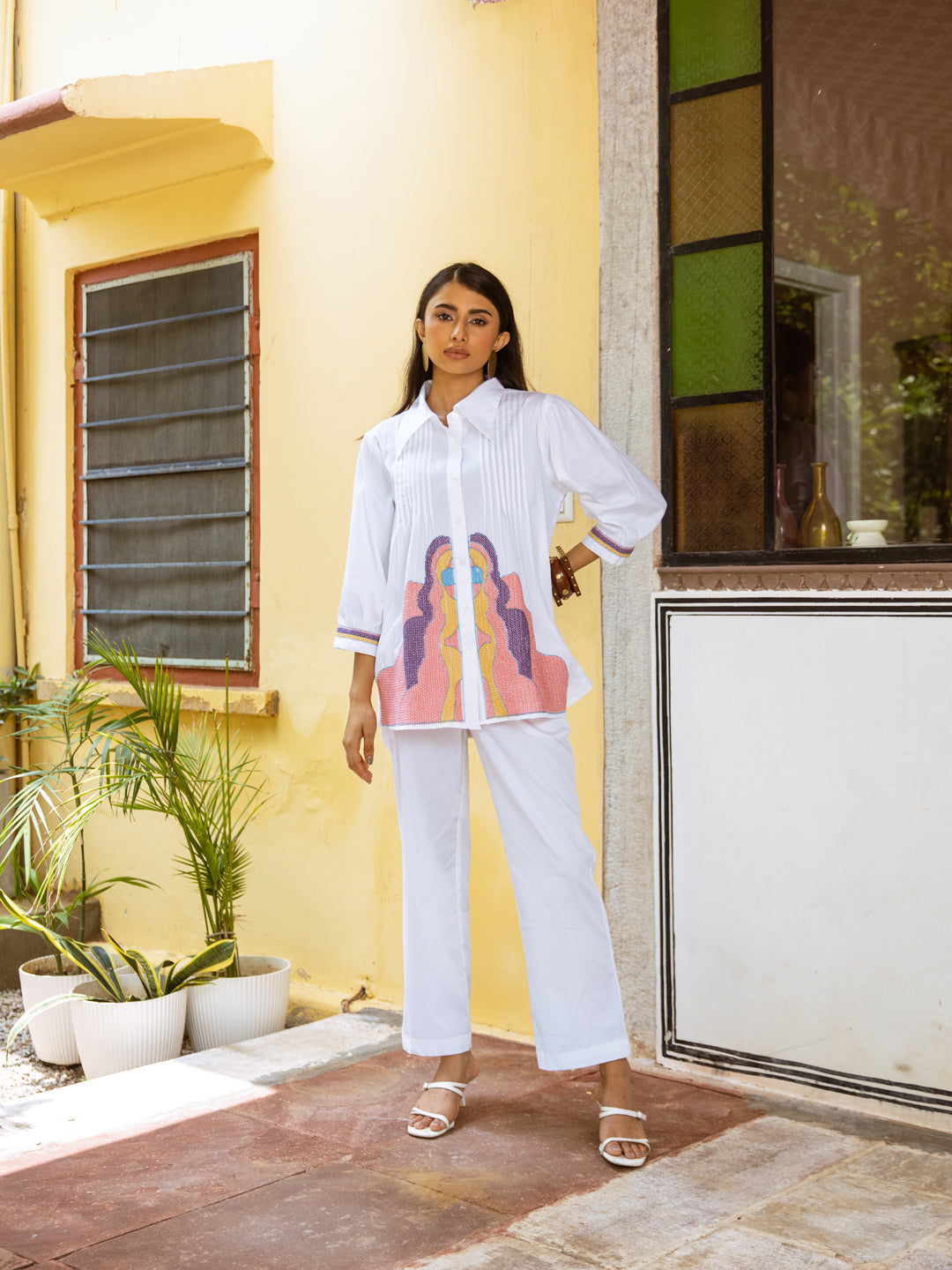 Stetson White Embroidery Co-ord set