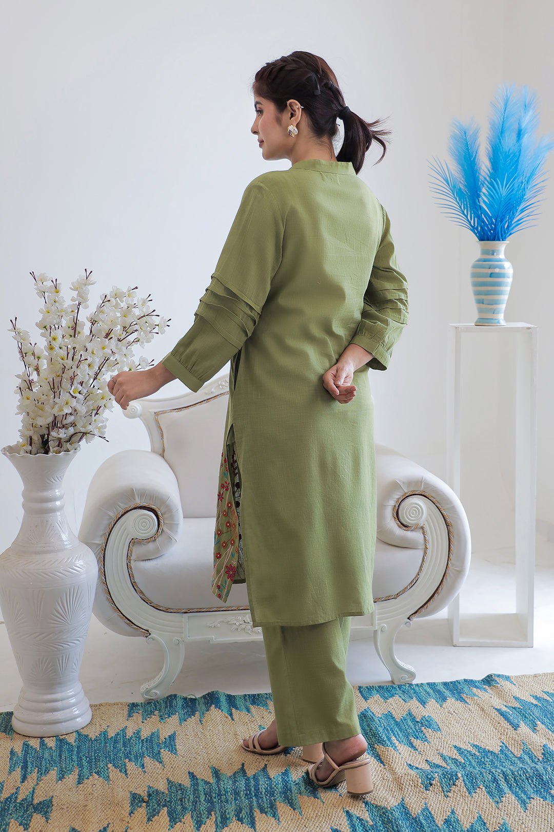 Nancy Green Embroidery Kurta Set