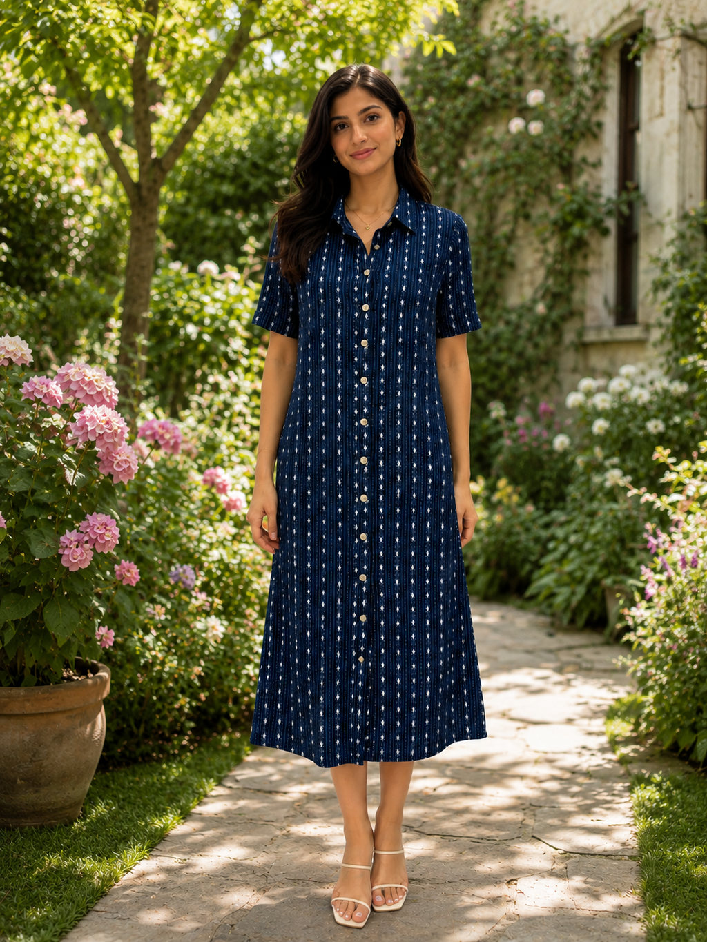 Lavie Blue Printed Dress