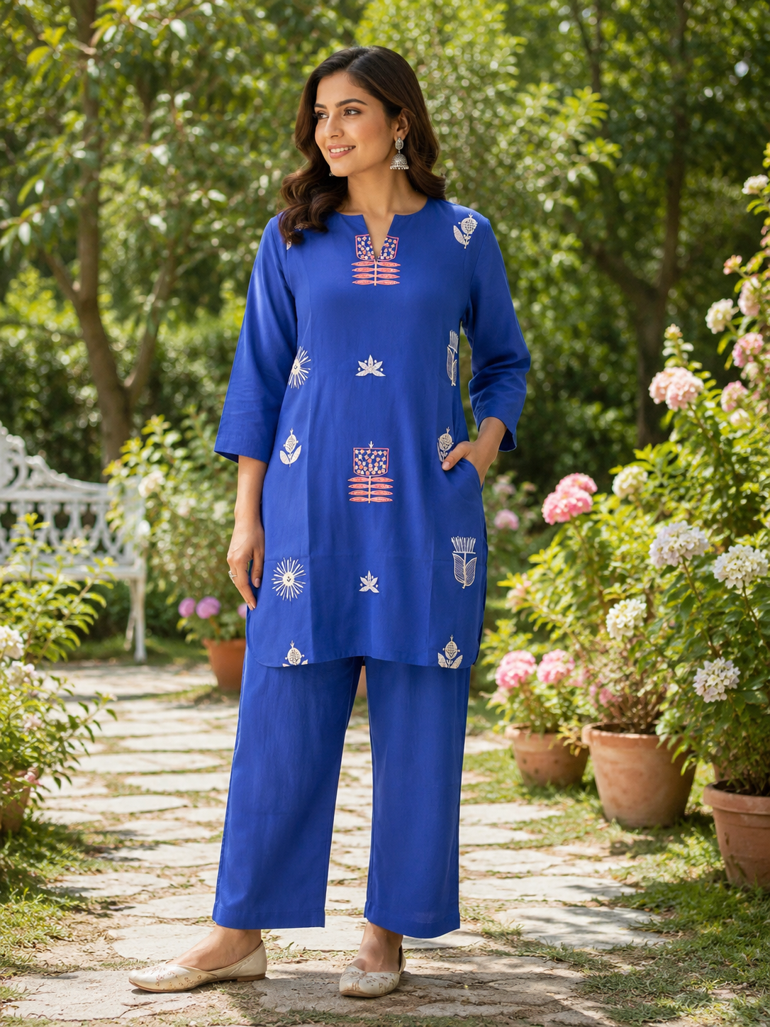 Juni Embroidery Co-ord Set