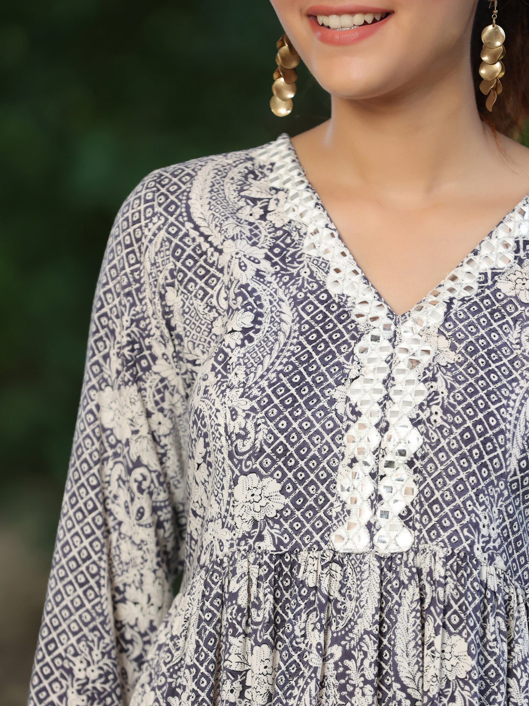 Vidhya Printed Gray Co-ord set