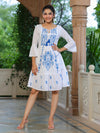 Pani blue embroidery dress