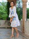 Pani blue embroidery dress