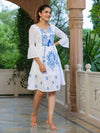 Pani blue embroidery dress