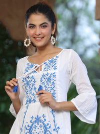 Pani blue embroidery dress