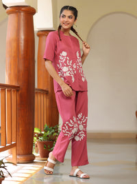 Zari  embroidered co-ord set