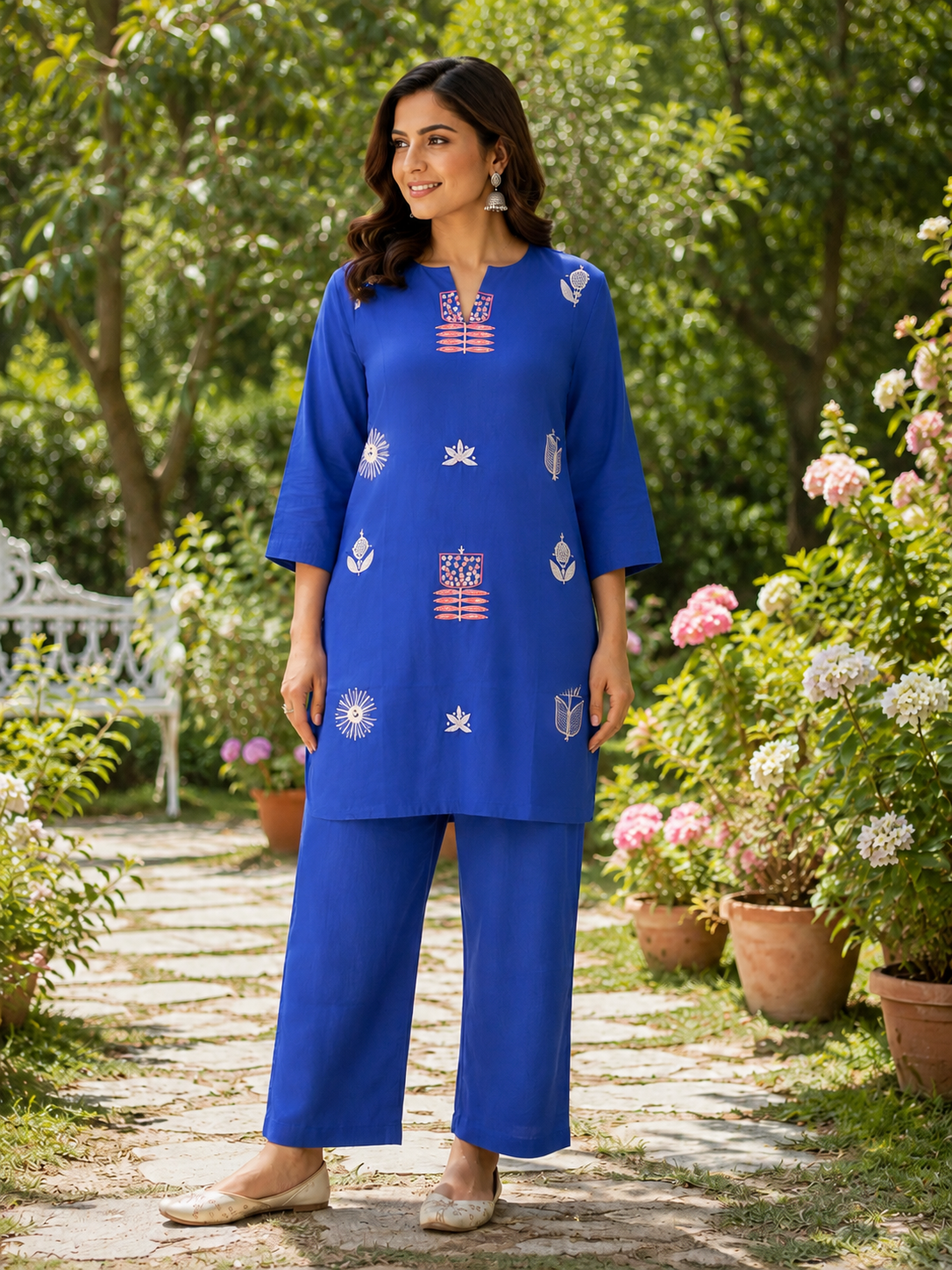 Juni Embroidery Co-ord Set