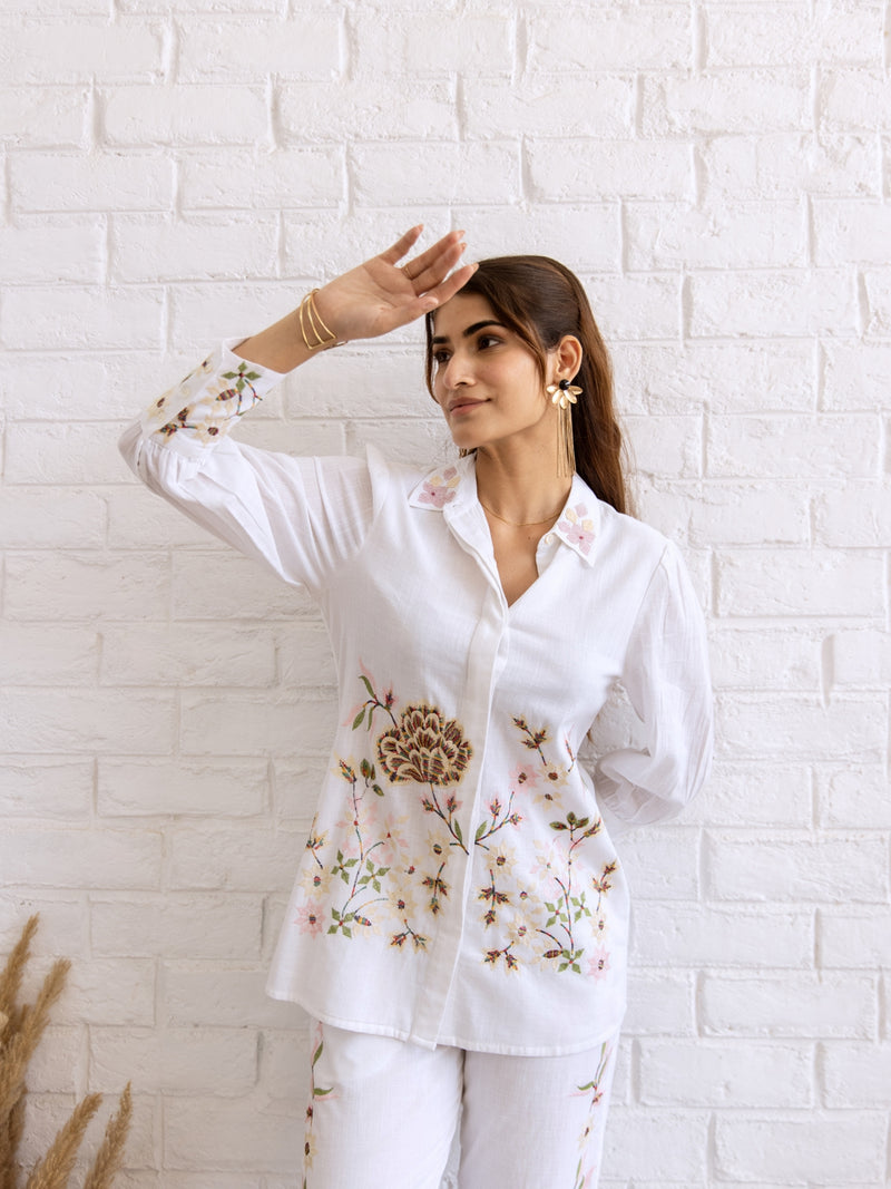 Grayson white embroidery co-ord set