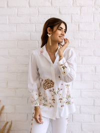 Grayson white embroidery co-ord set