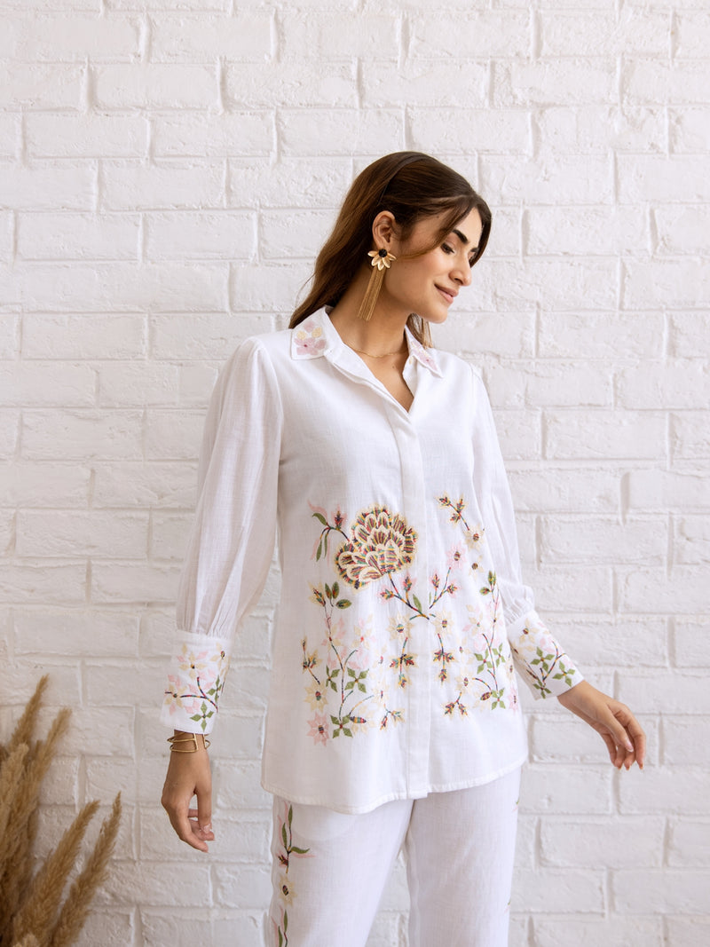 Grayson white embroidery co-ord set