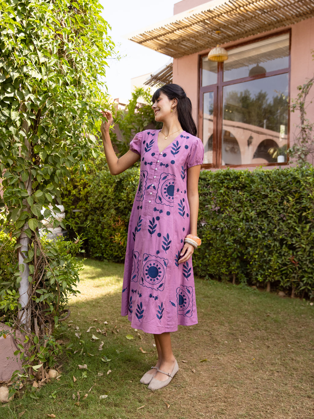 Freya Pink Embroidey Dress