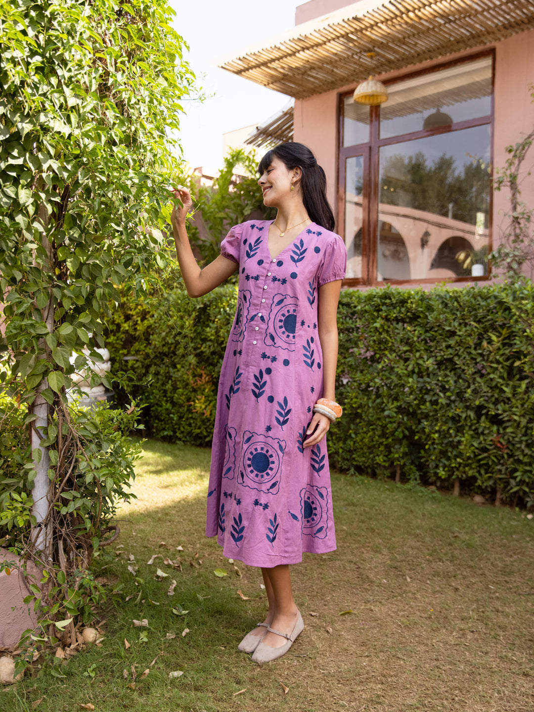 Freya Pink Embroidey Dress