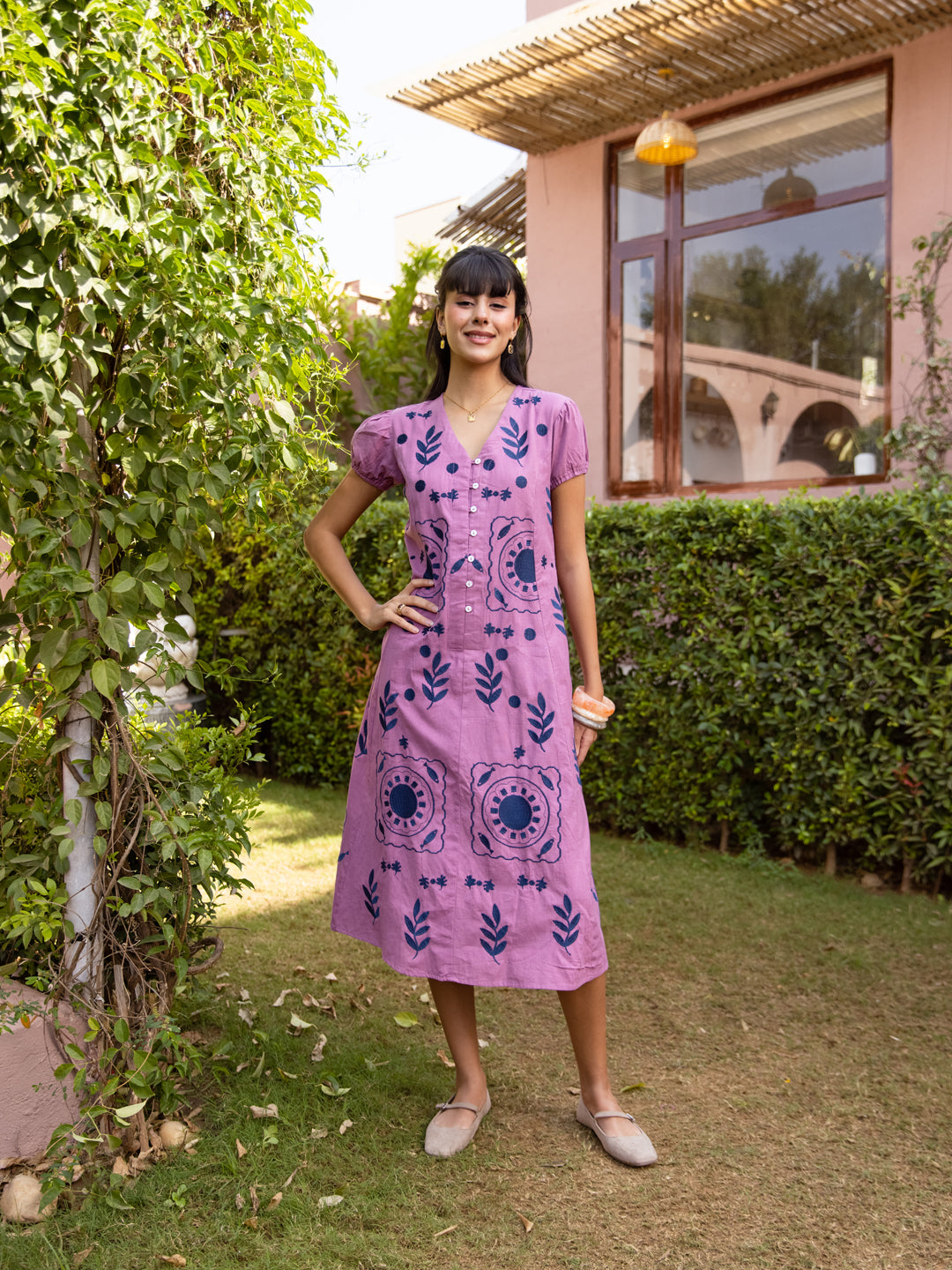 Freya Pink Embroidey Dress