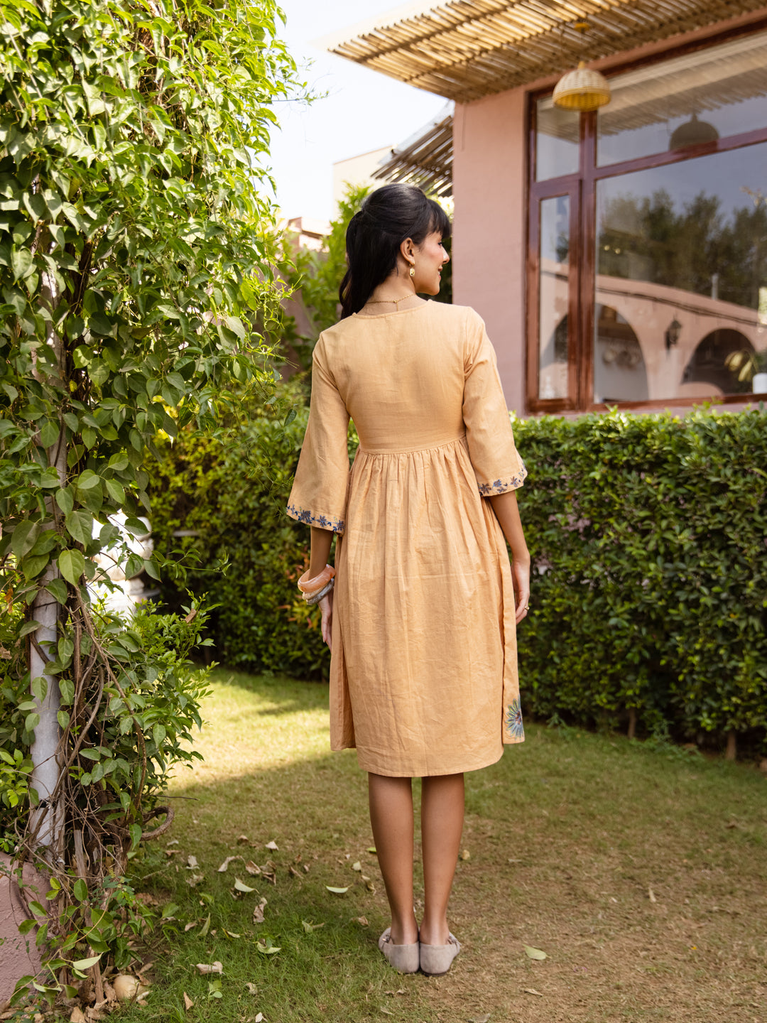 Sell Beige  Embroidery Dress