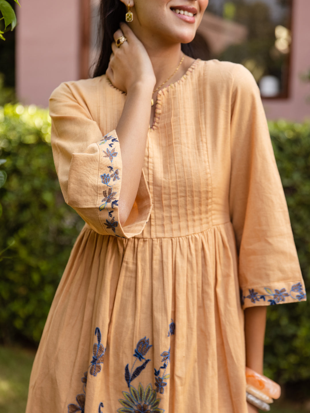 Sell Beige  Embroidery Dress