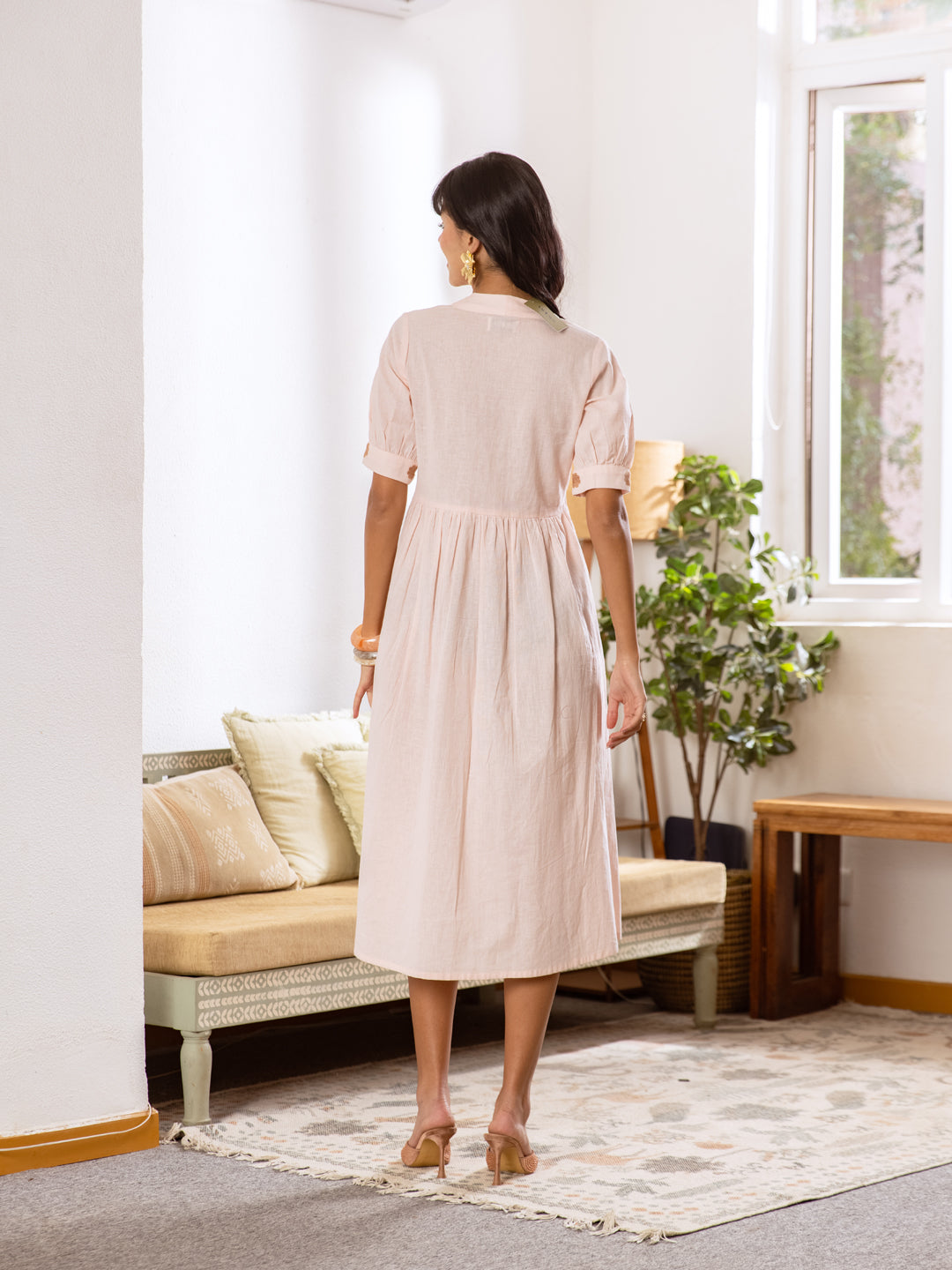 Ellish Pink Embrodery Dress