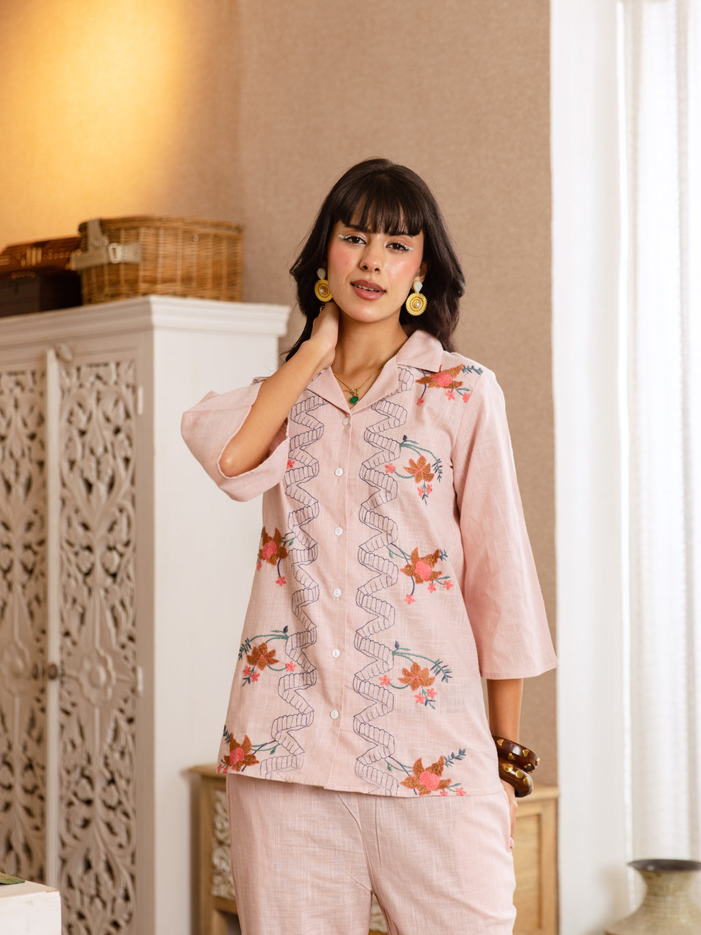 Robini Pink Embroidery Dress