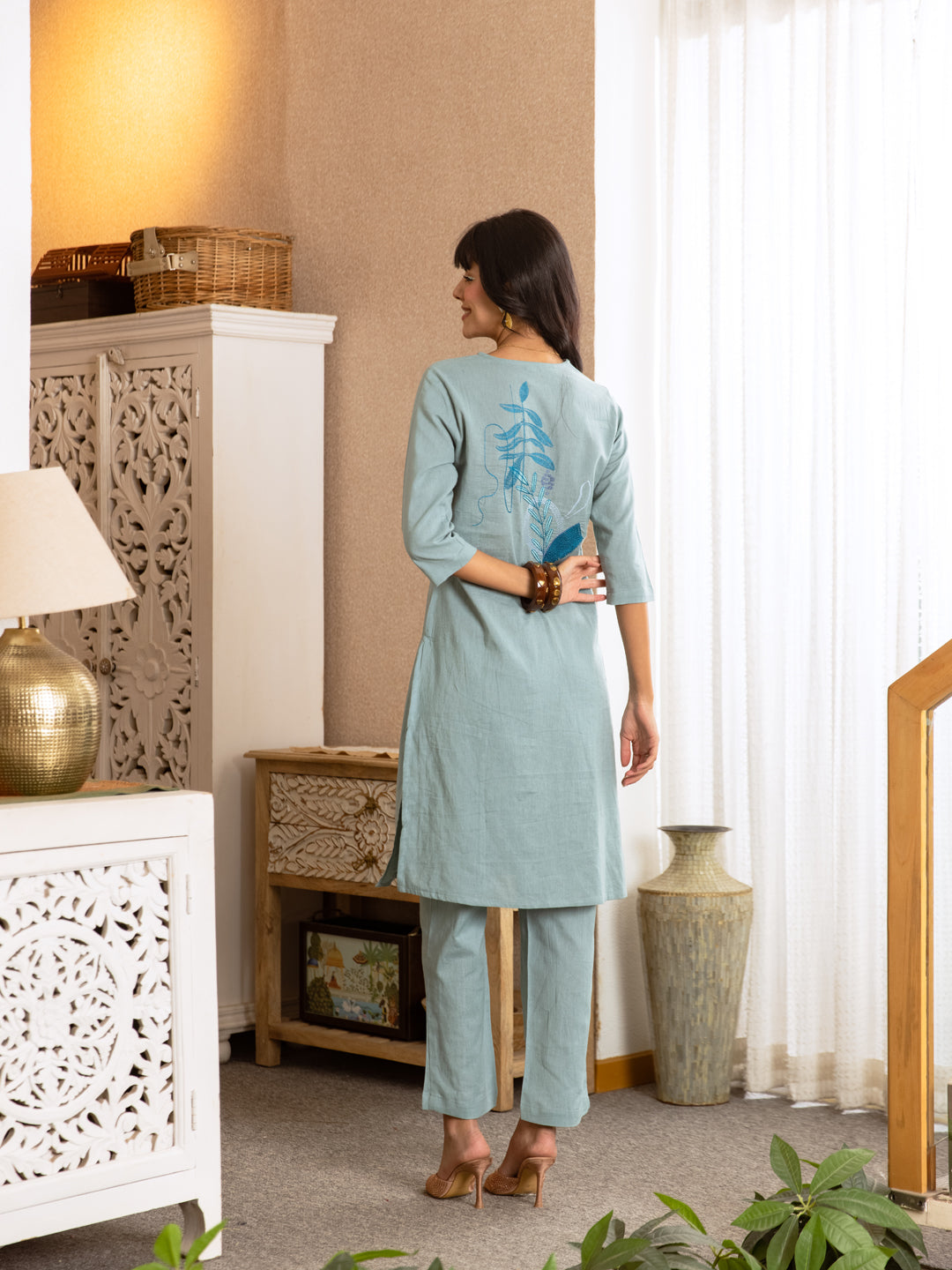Dragon Embroidery Kurta Set