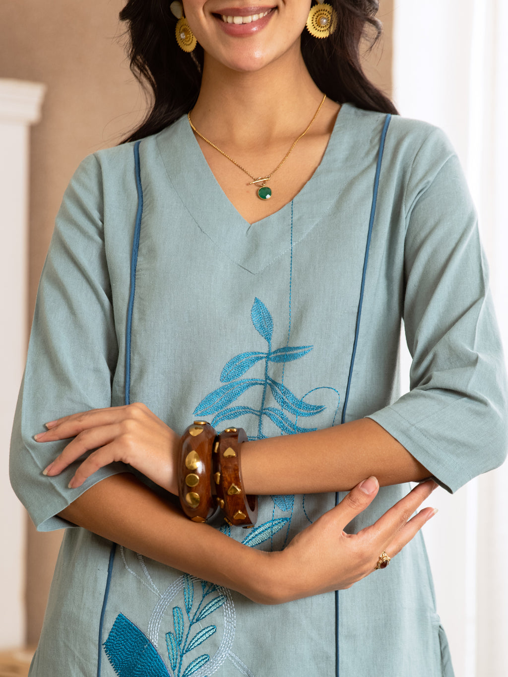 Dragon Embroidery Kurta Set