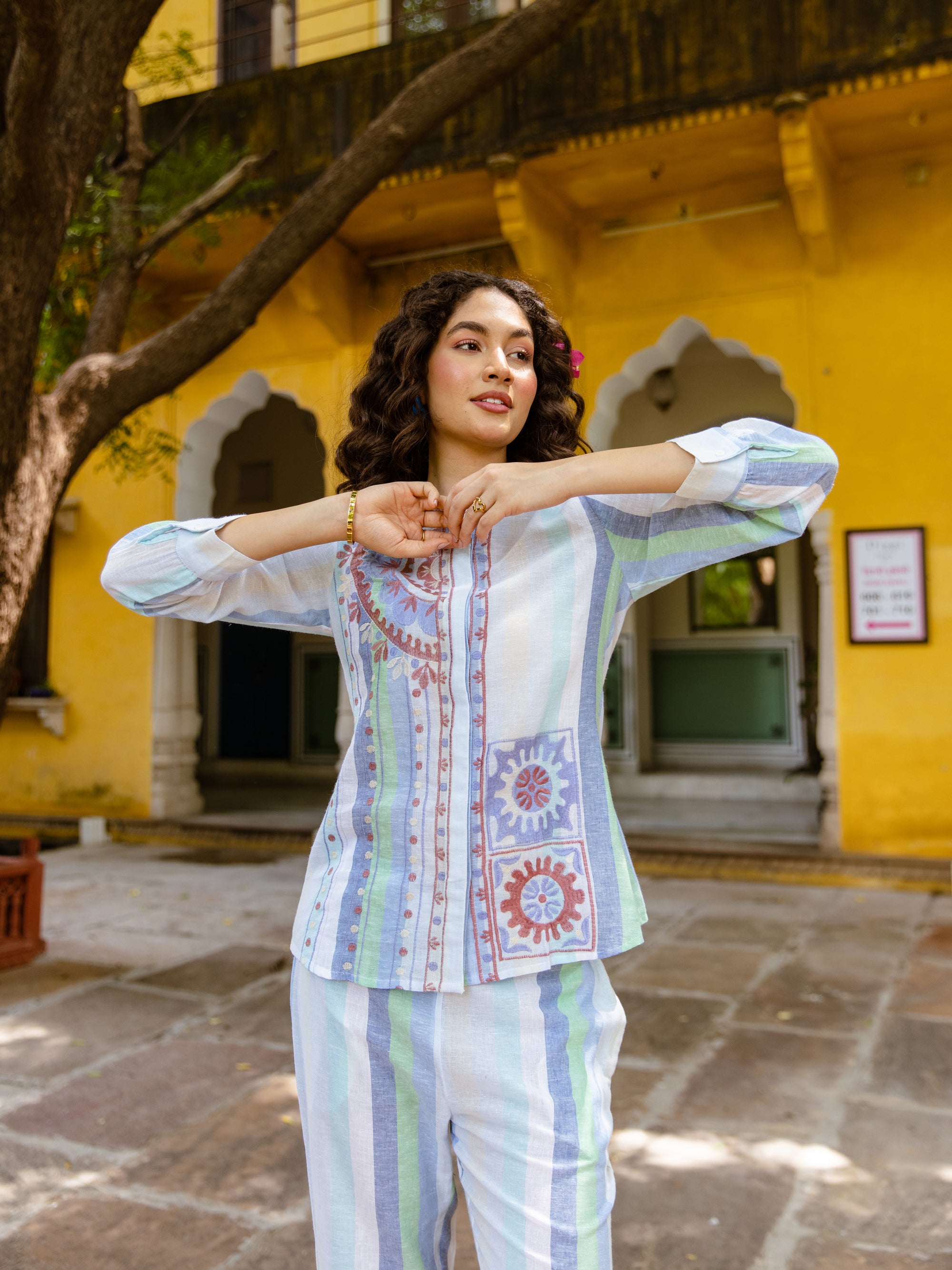 Tanika  Embroidery Co-ord Set