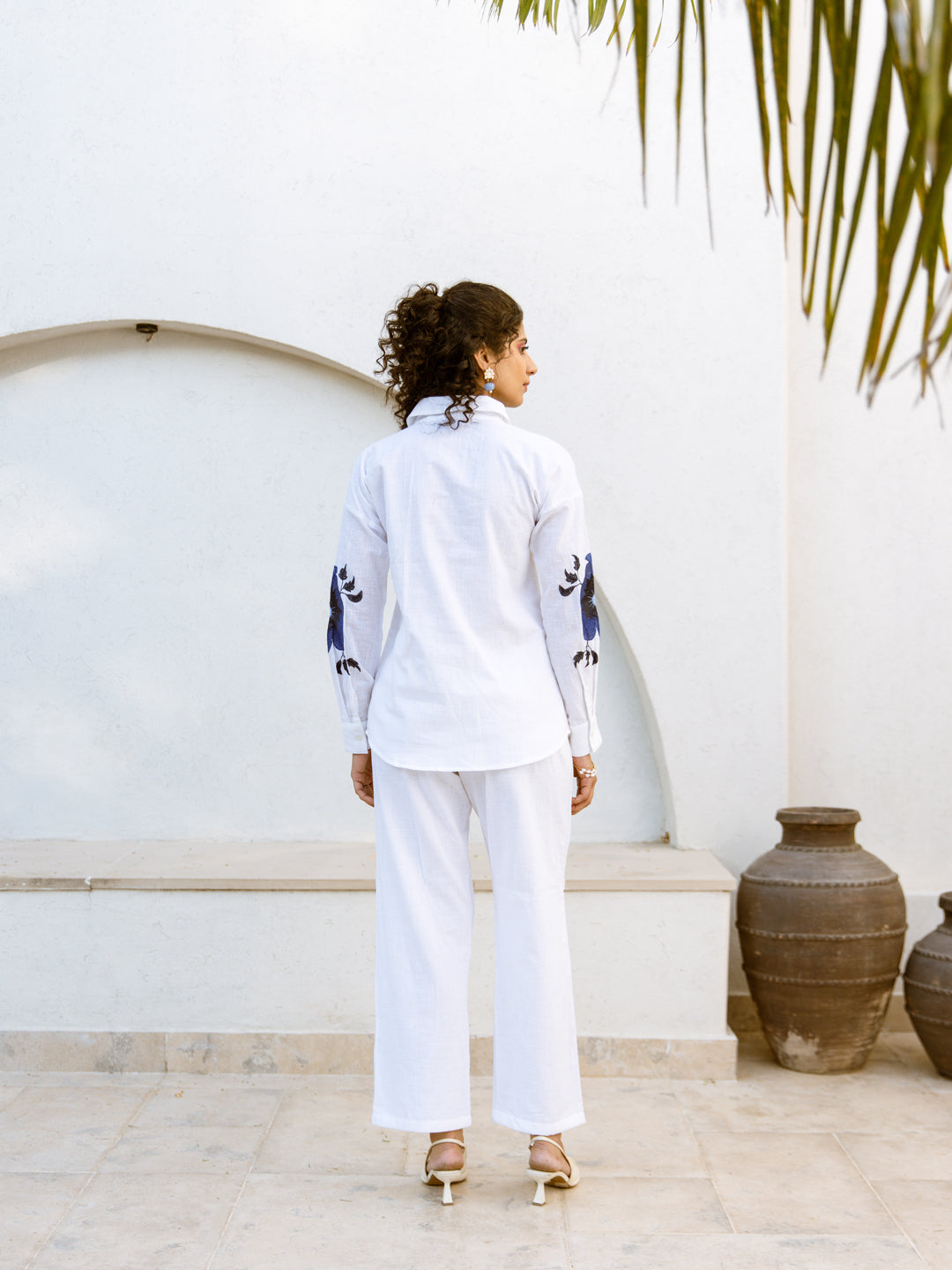 Steff White Embroidery Co-ord set