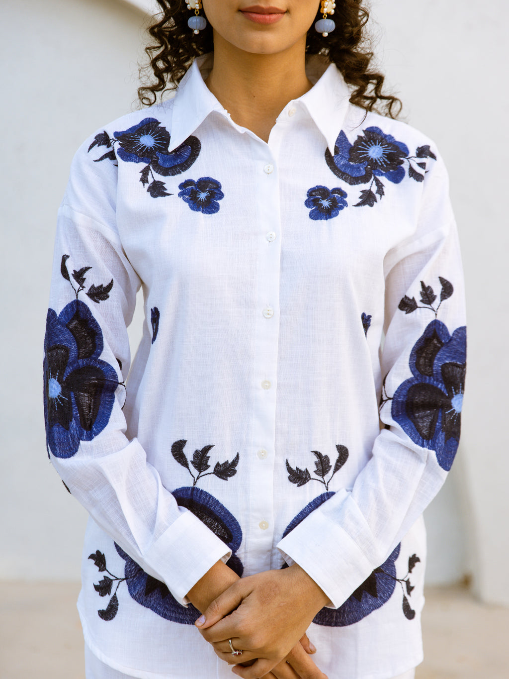 Steff White Embroidery Co-ord set