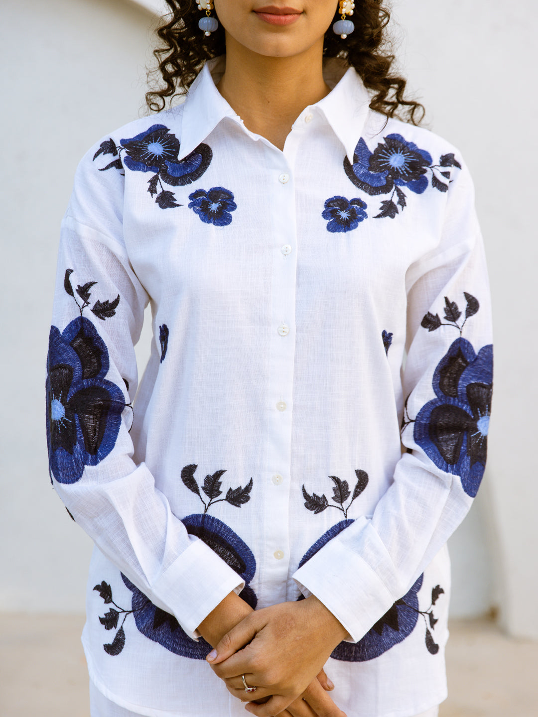 Steff White Embroidery Co-ord set