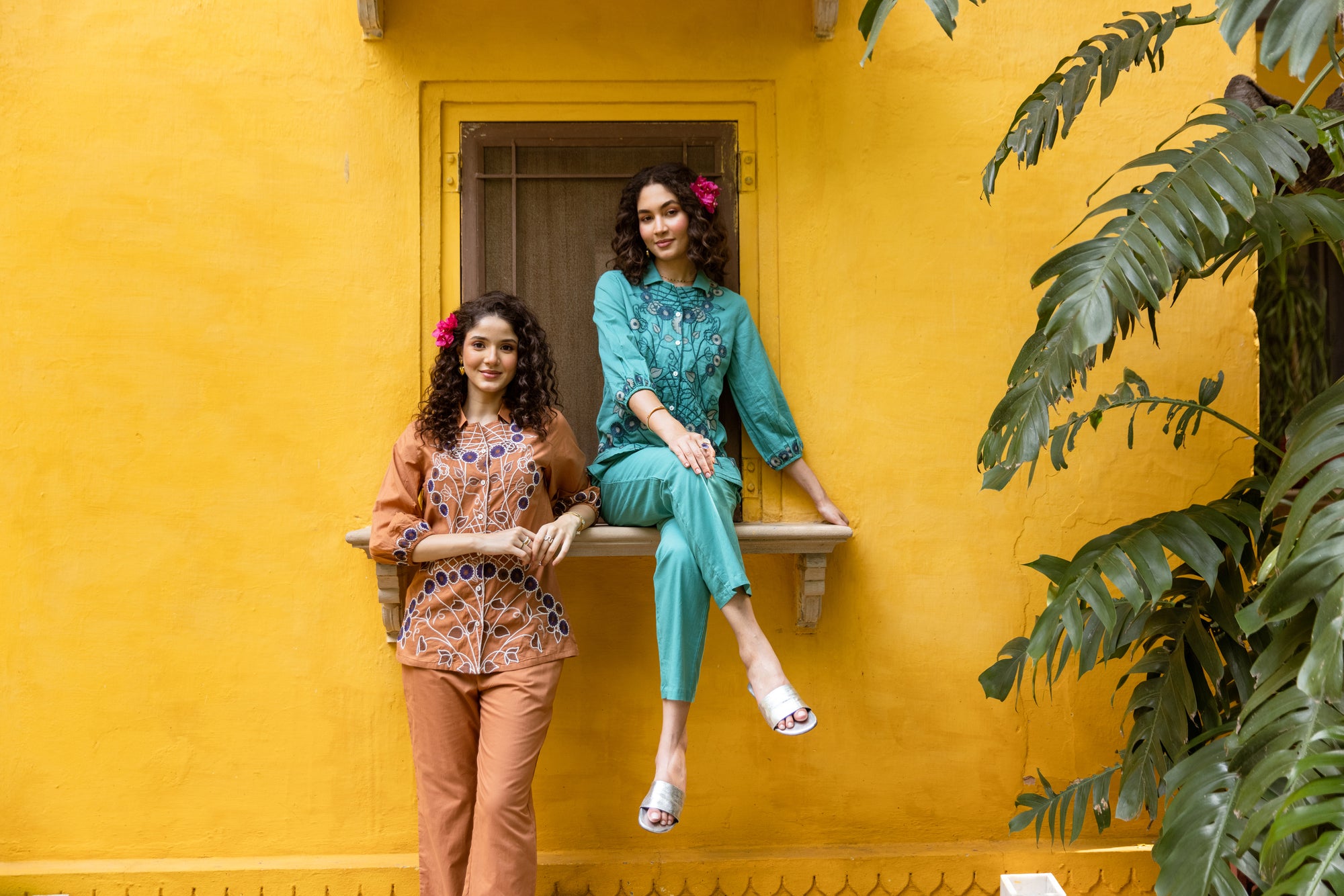 Neelam  Embroidery Co-ord set