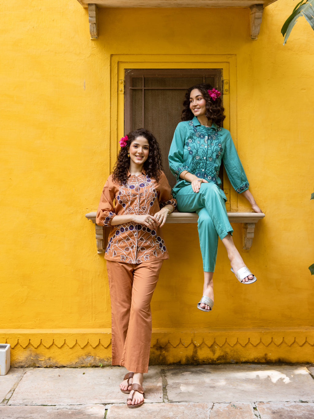 Neelam  Embroidery Co-ord set