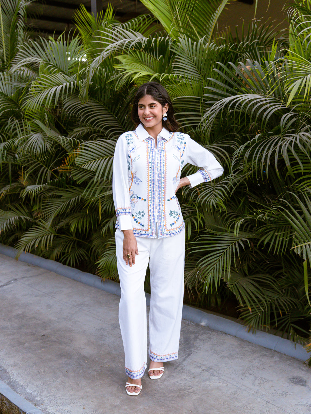Joshephine White Embroidery Co-ord set