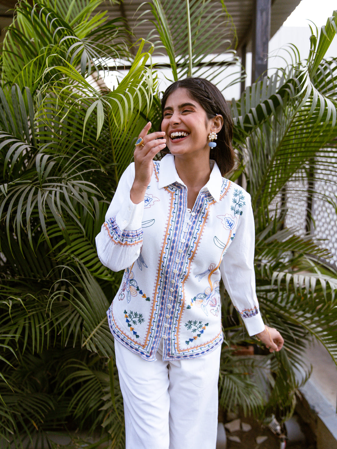 Joshephine White Embroidery Co-ord set
