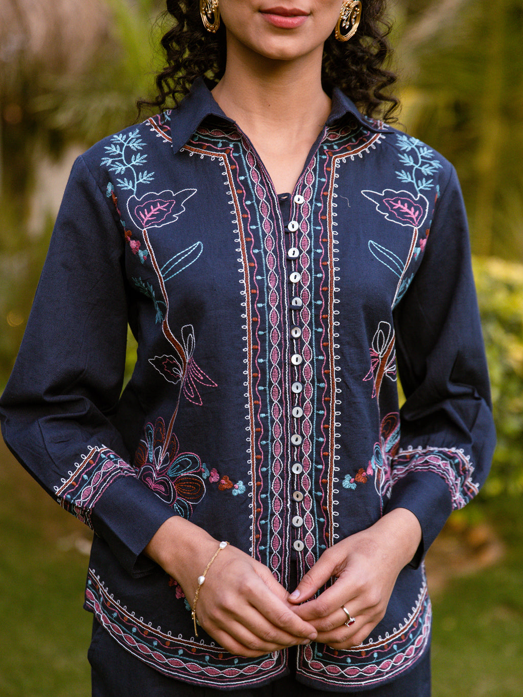 Joshephine Navy Embroidery Co-ord set
