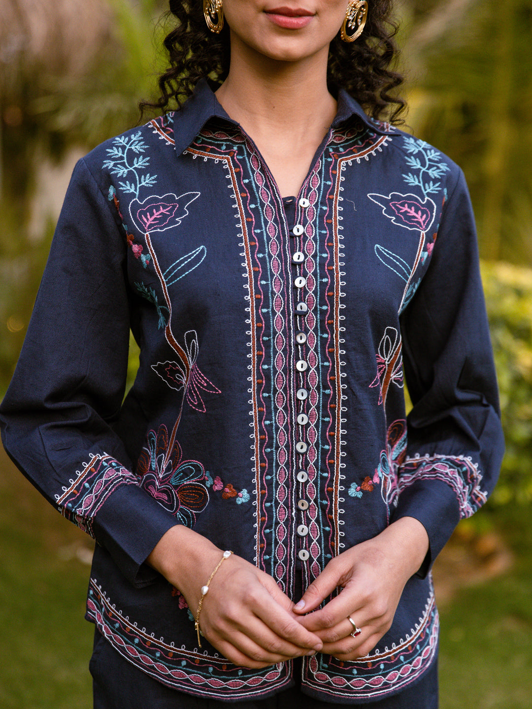 Joshephine Navy Embroidery Co-ord set