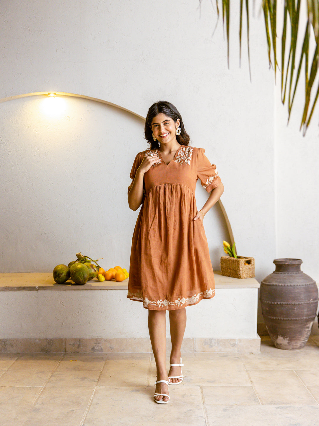 Soul rust embroidery dress