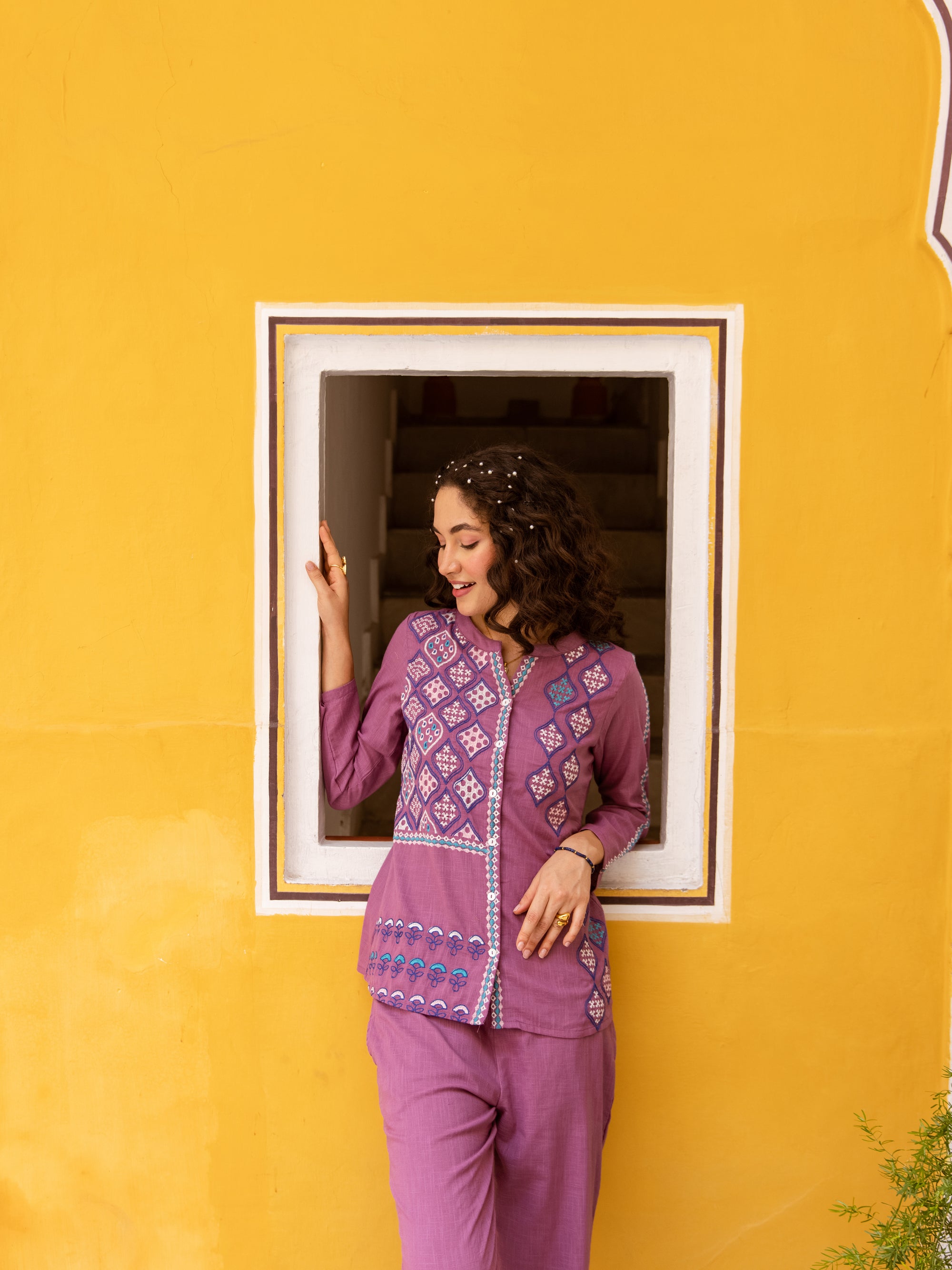 Gargi Pink Embroidery Co-ord Set