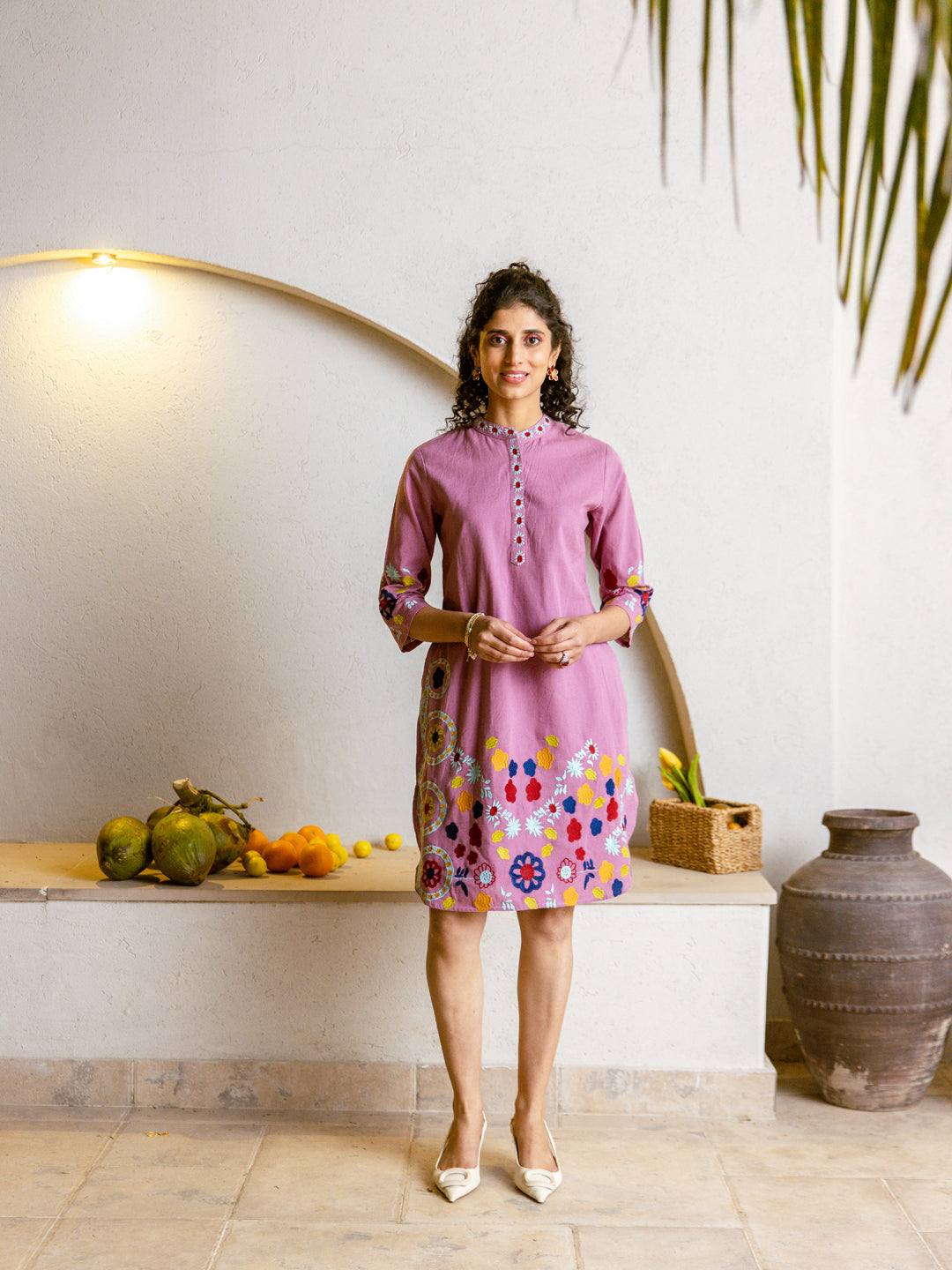 Moon Light Embroidery  dress