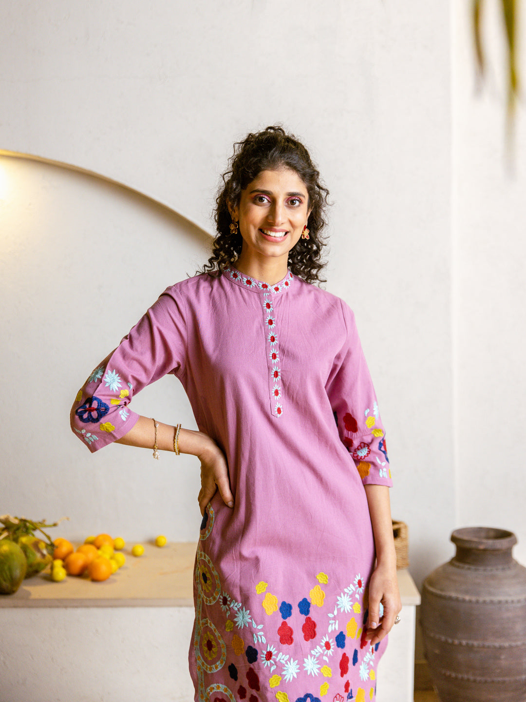 Moon Light Embroidery  dress