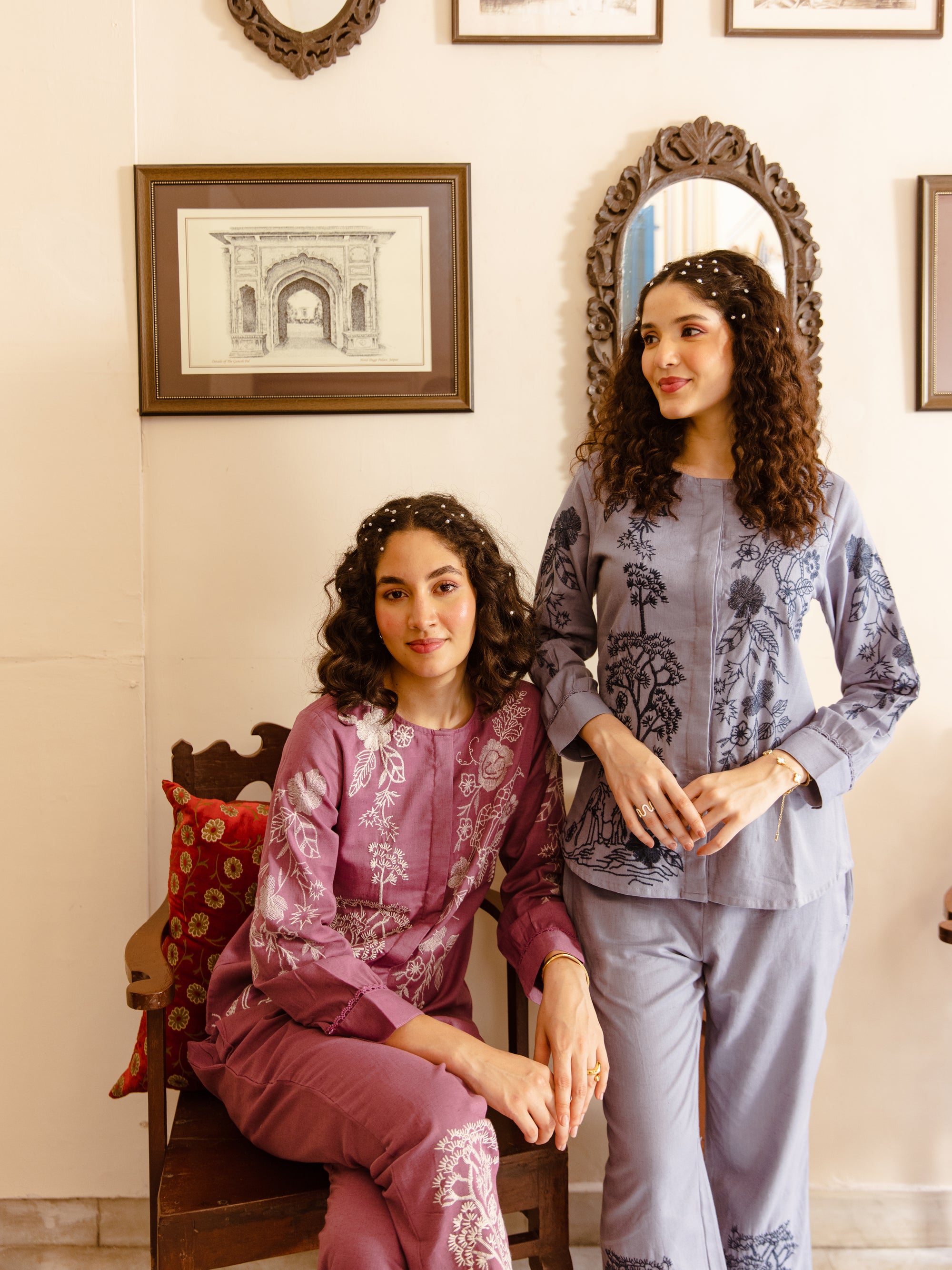 Kite Embroidery Co-ord Set