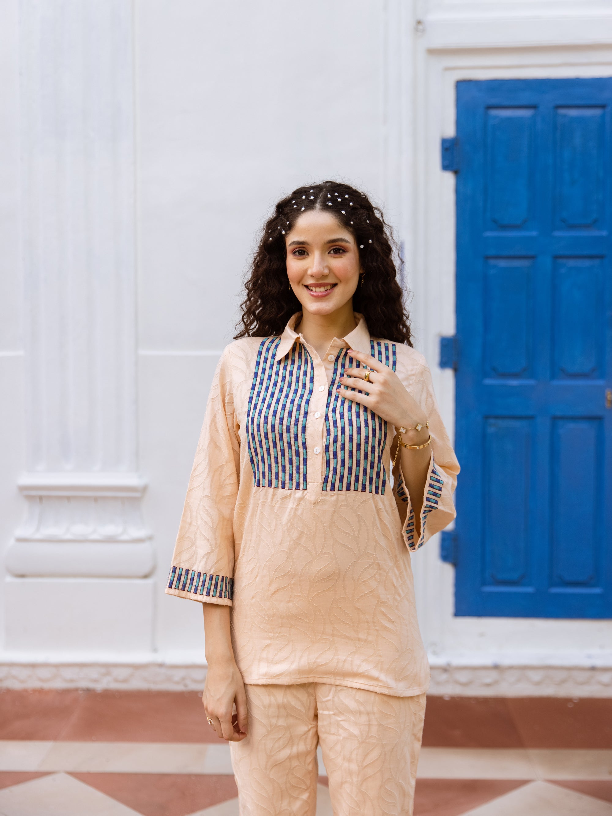 Margot Pink Embroidery Co-ord set