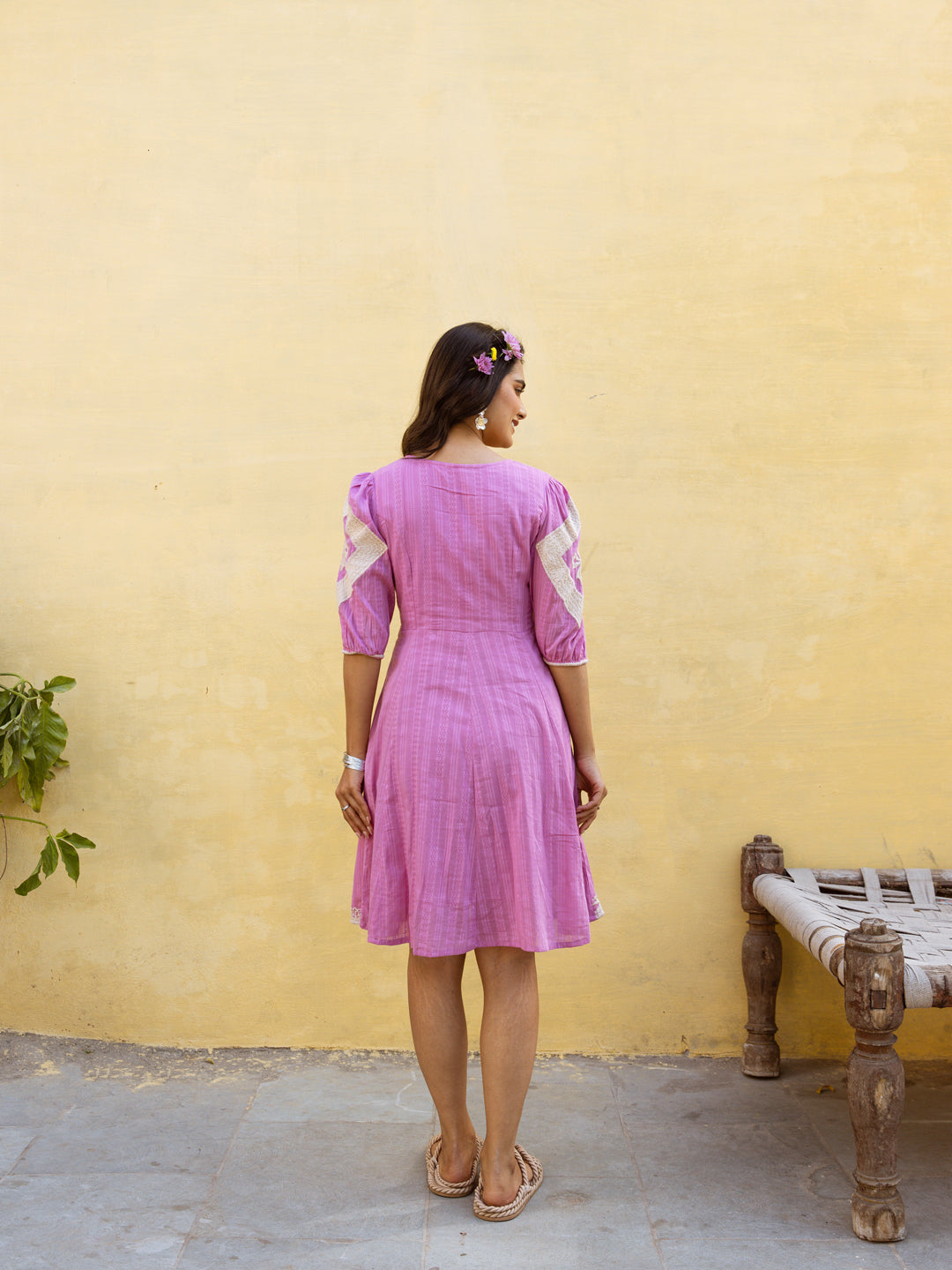 Fredy Embroidery Pink Dress