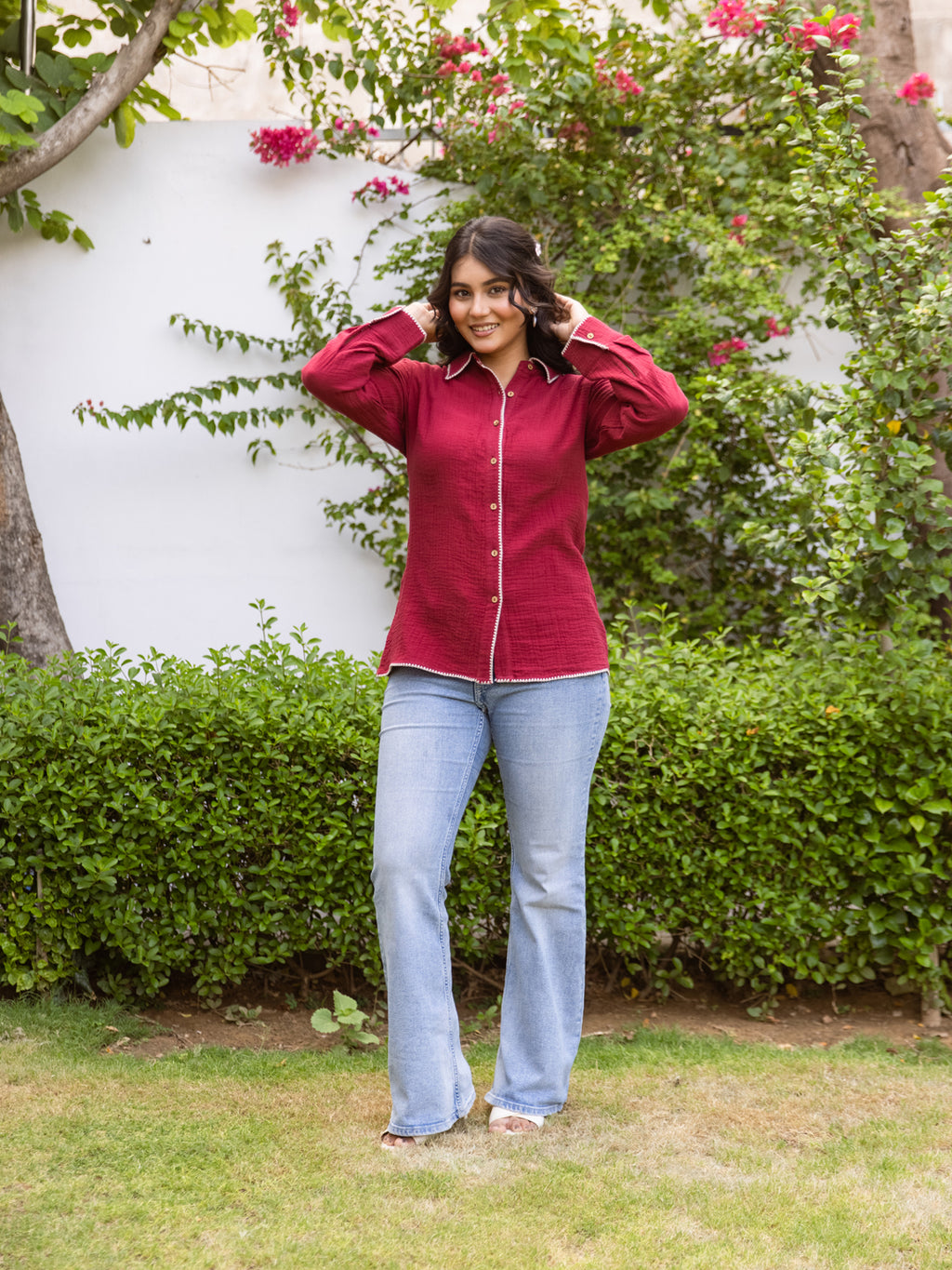 Slovey Embroidery Shrit