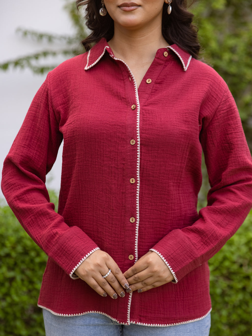 Slovey Embroidery Shrit