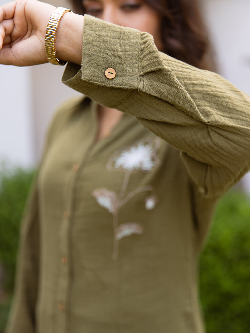 Slovey Hand Work Embroidery Shrit