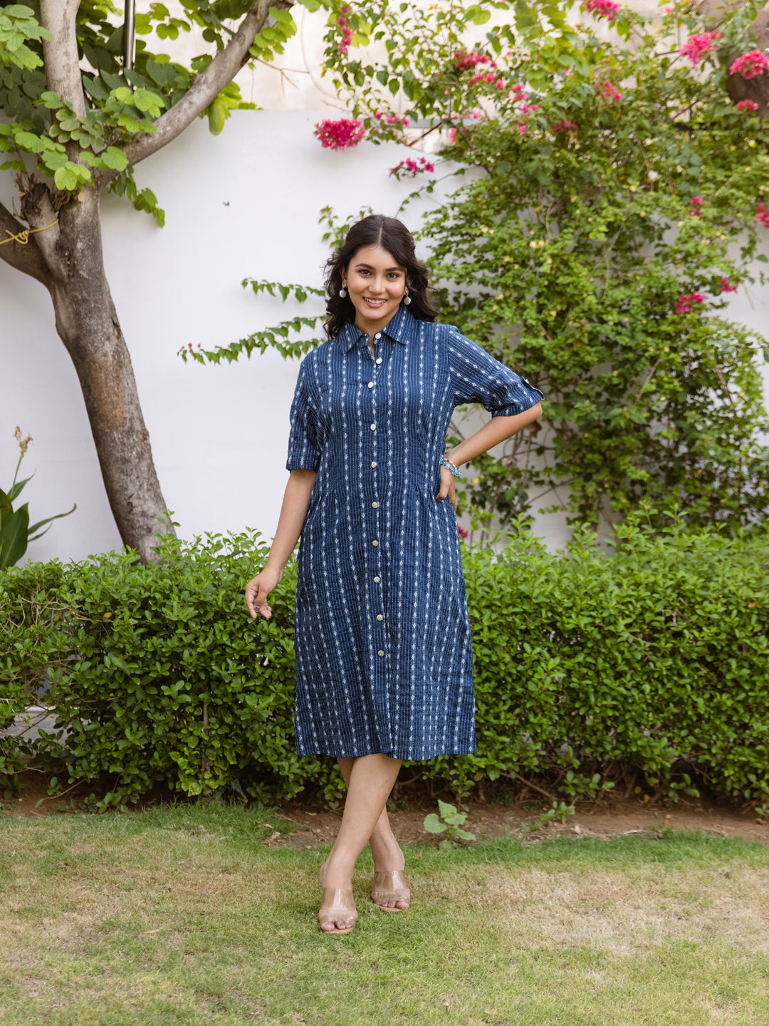 Lavie Cotton Dobby Dress