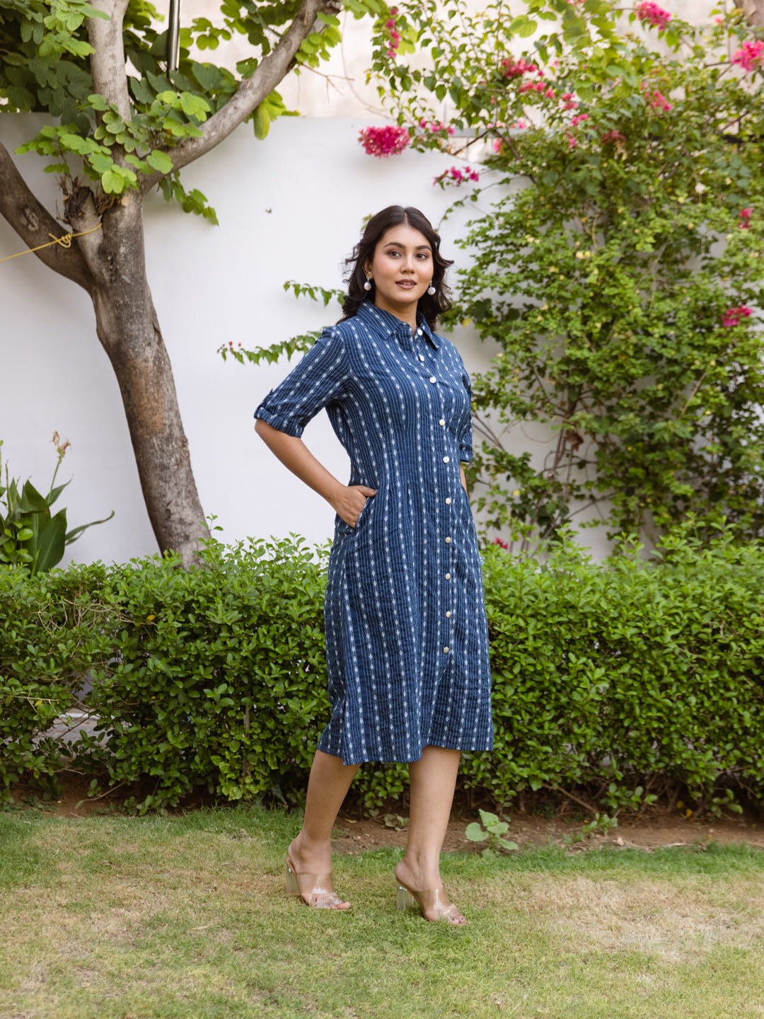 Lavie Cotton Dobby Dress