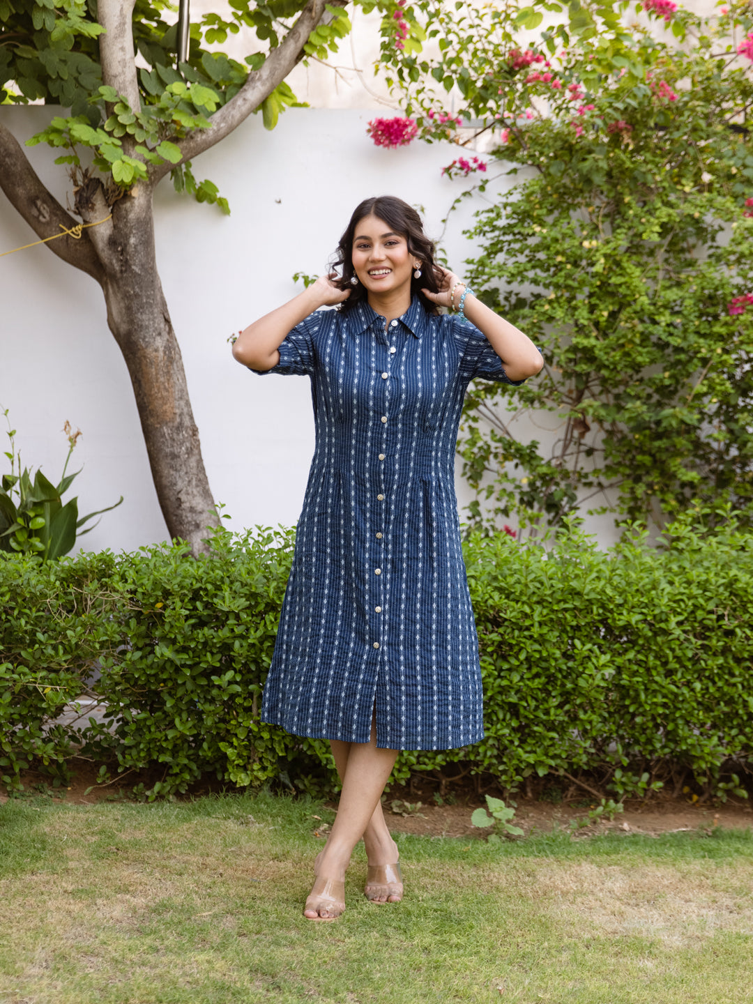 Lavie Cotton Dobby Dress