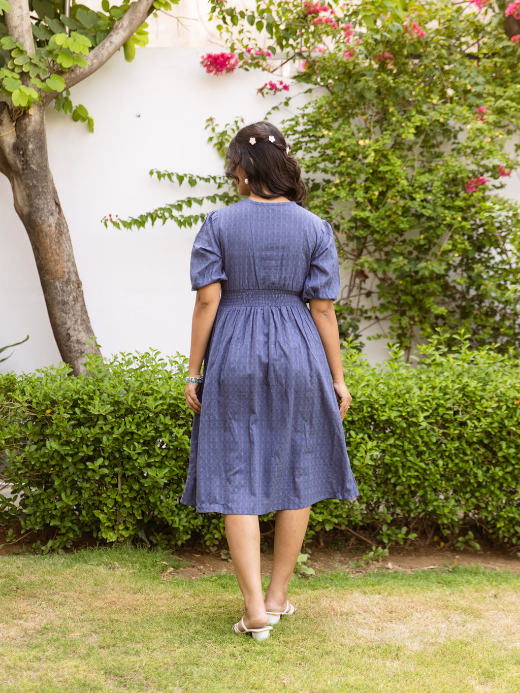Ps-07 Blue Embroidery Dress
