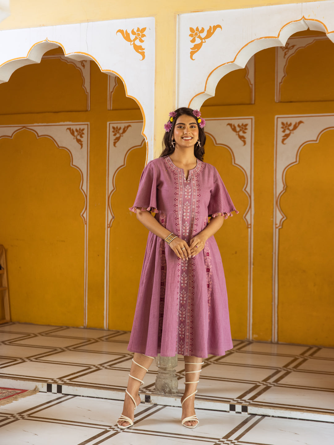 Bhavin  Pink Embroidery Dress