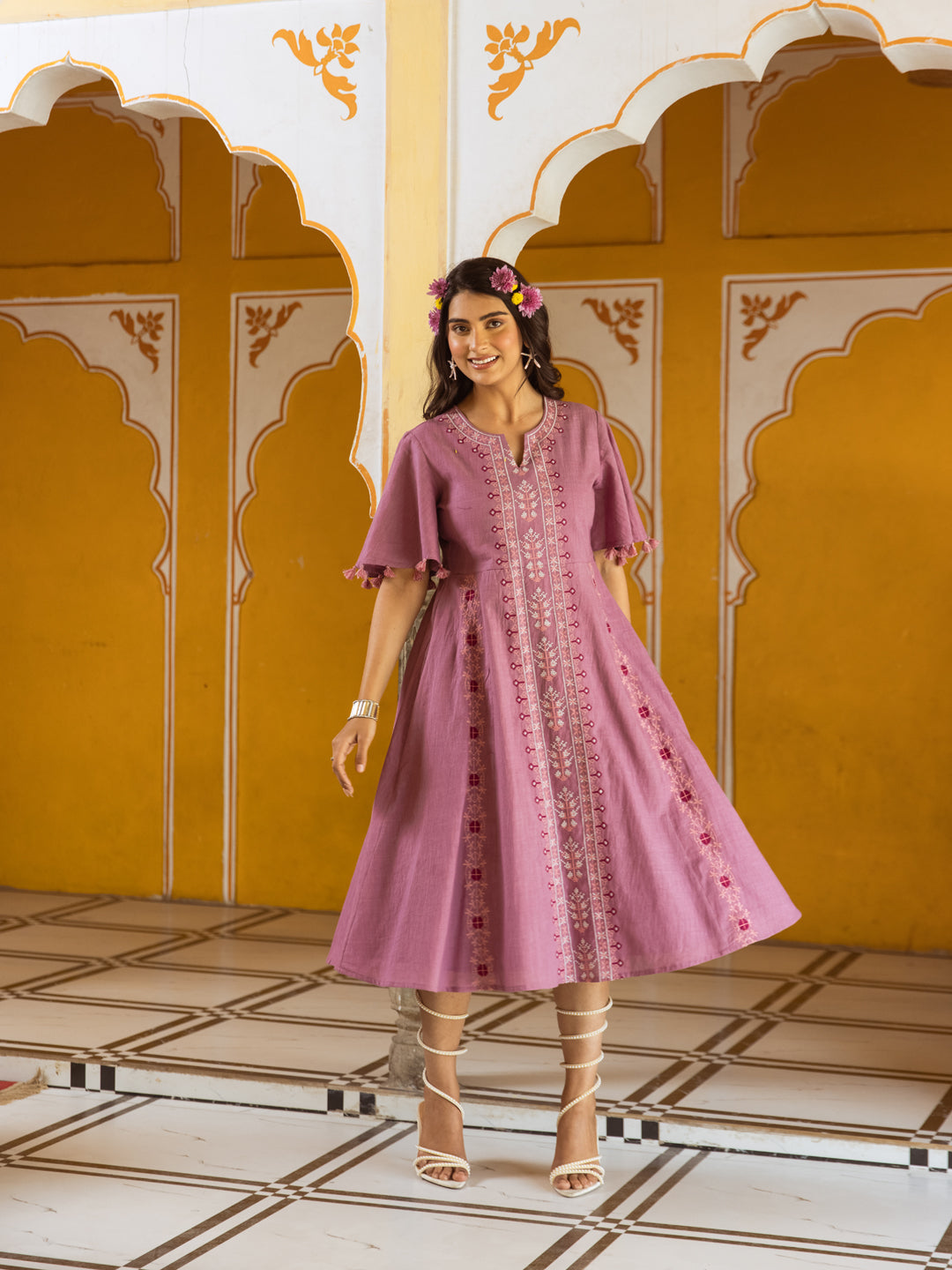 Bhavin  Pink Embroidery Dress
